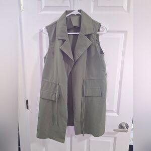 Olive Green Sleeveless Jumpsuit